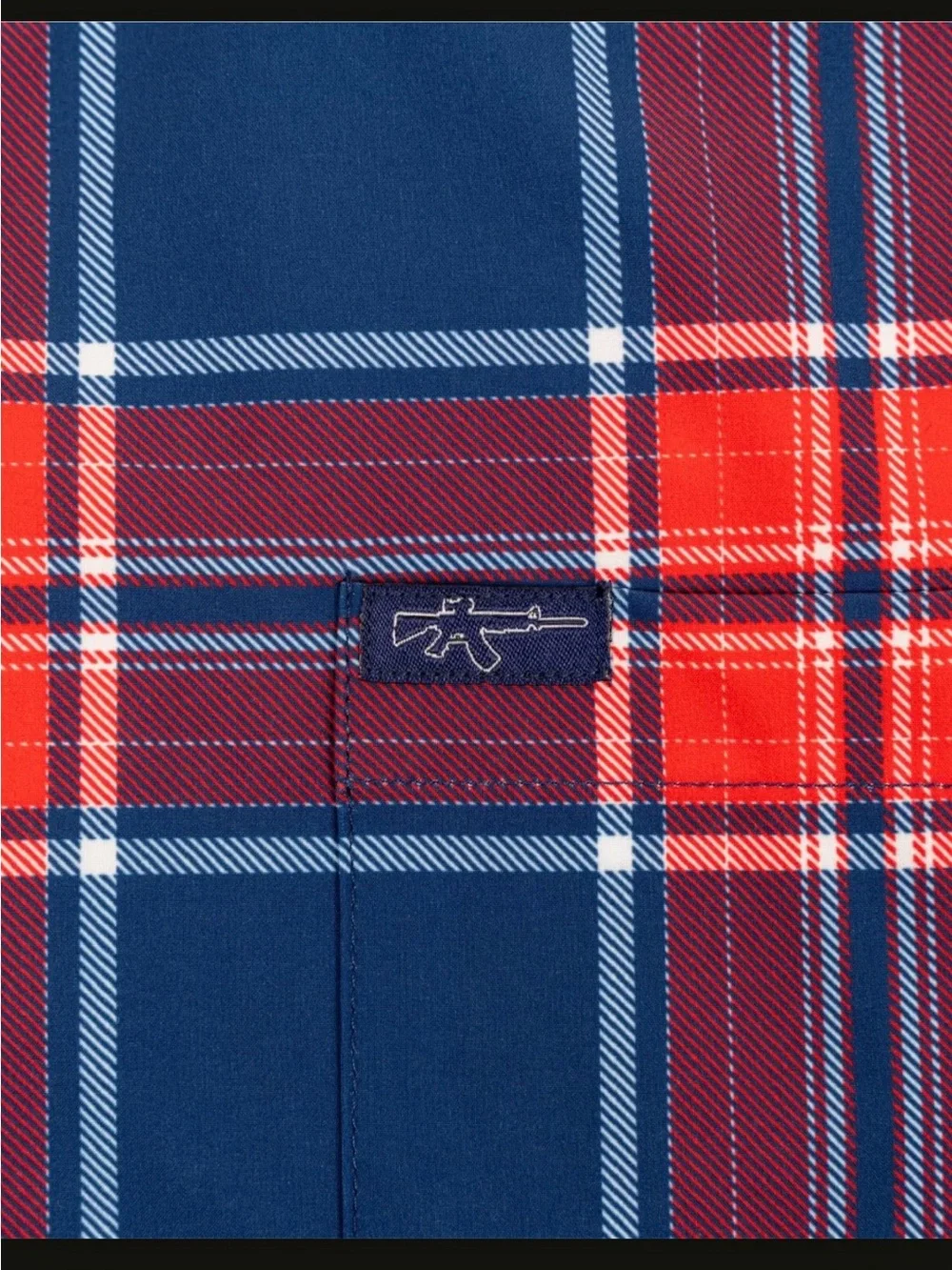 Retro rifle patriotic plaid